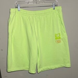 Nike New Neon Green Athletic sweat Shorts